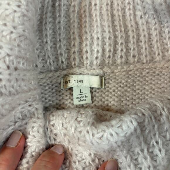 Cato est 1946 cowl neck pink sweater. Size L. Pointelle. Boho. Slouchy - Picture 3 of 6